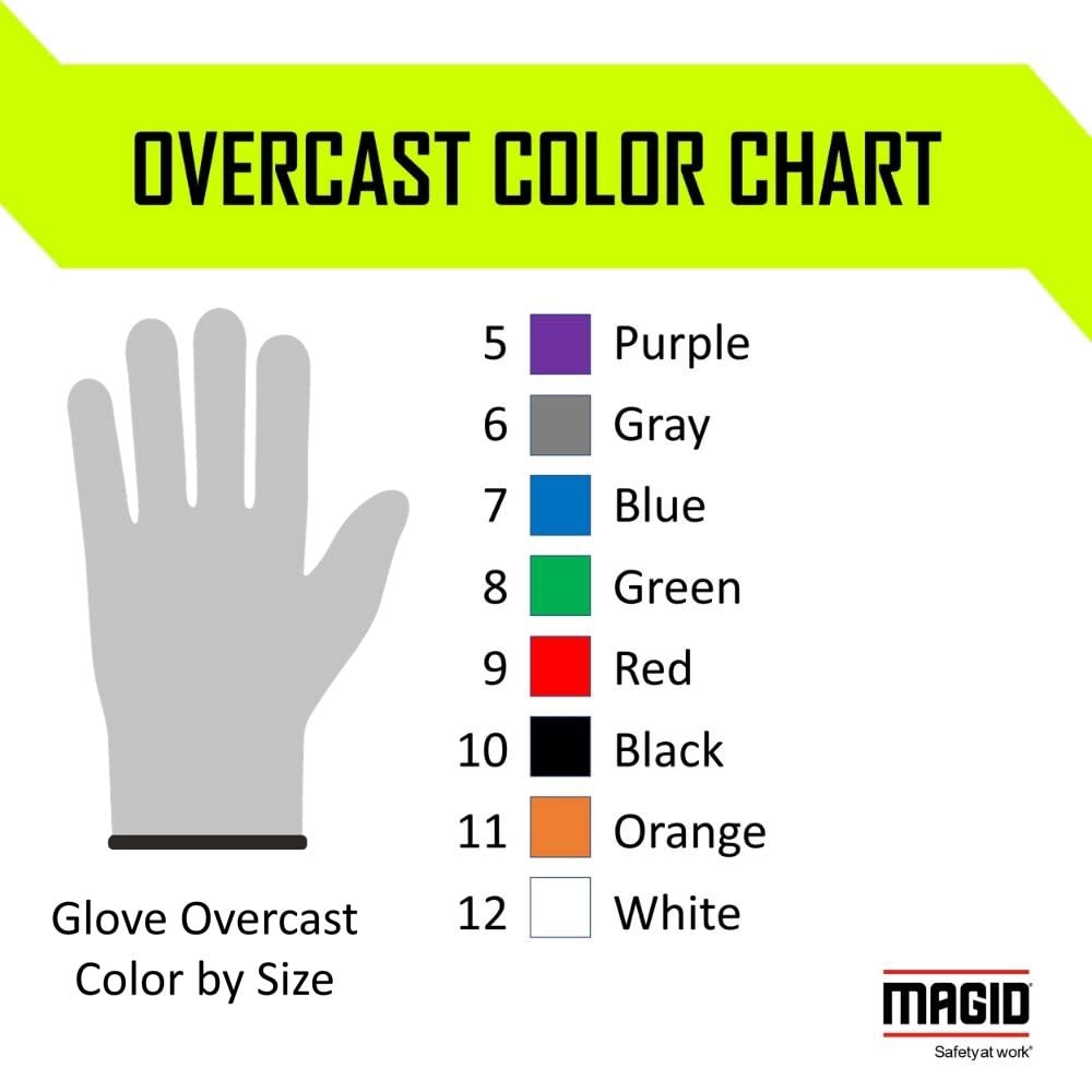 MAGID D-ROC ANSI A4 AeroDex Polyurethane Palm Coated Work Gloves, 1 Pair, Size 11/2XL, GPD482