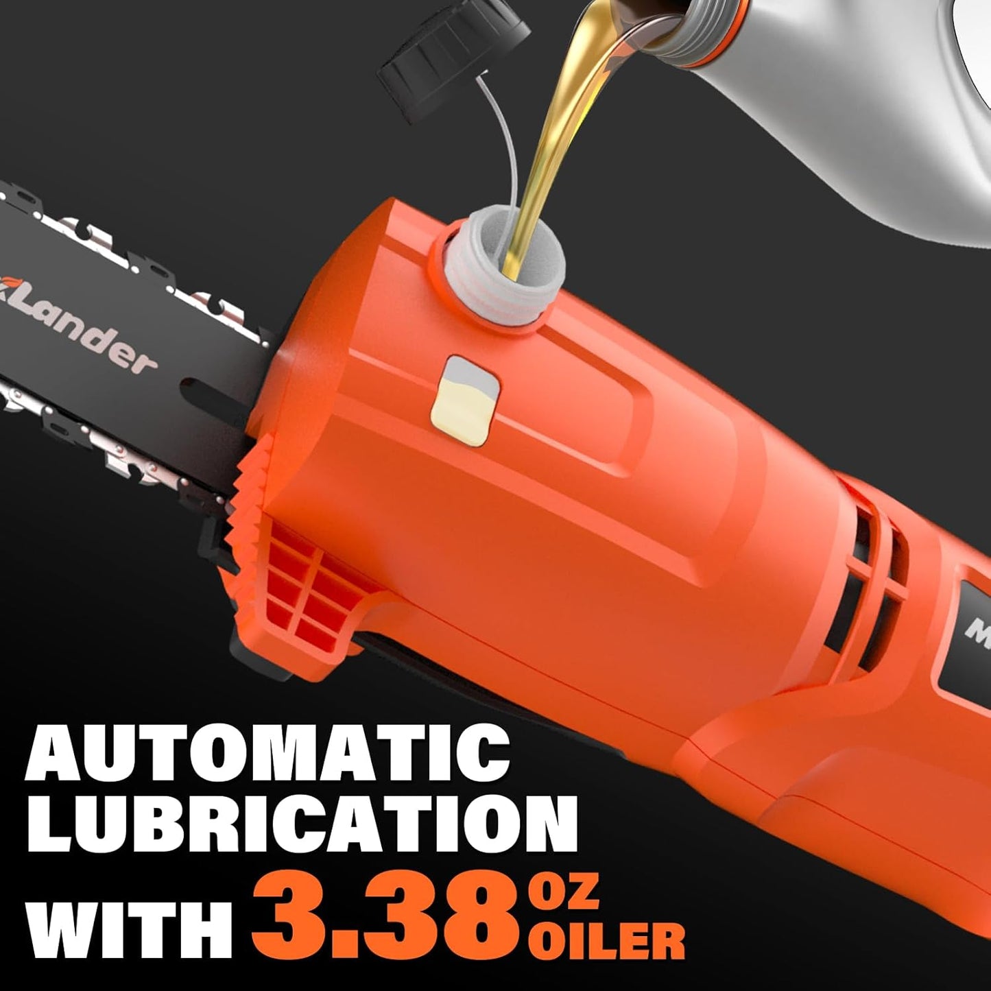 MAXLANDER 8-Inch Electric Pole Saw Corded - 6 Amp Pole Saws for Tree Trimming, 15-Feet MAX Reach Pole Saw, 31ft/s Cutting Speed - Easy Tree Trimming & Tool-Free Setup