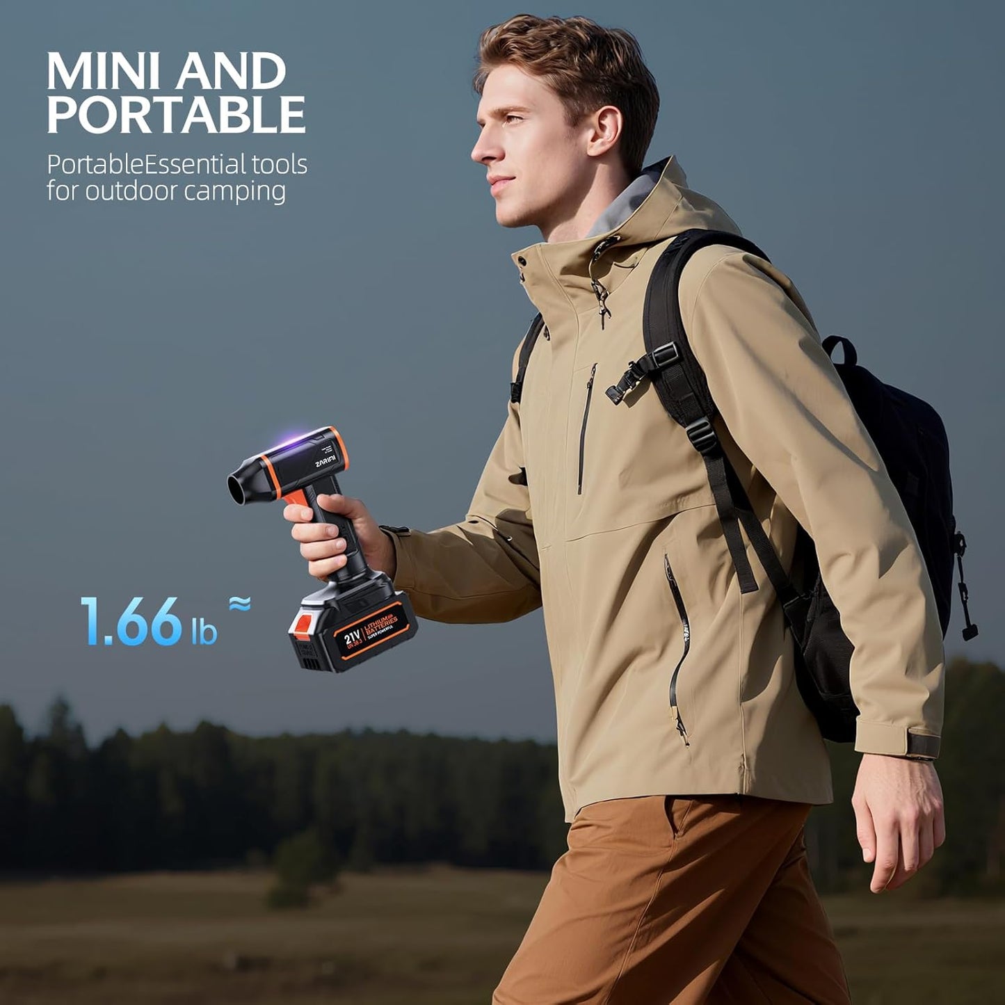 Leaf Blower Cordless with Brushless Motor, 1000000RPM Handheld Electric Leaf Blower with 2 X 4.0Ah Batteries & Charger, Lightweight Leaf Blowers for Patio Cleaning, Lawn Care, Blowing Fallen Leaves