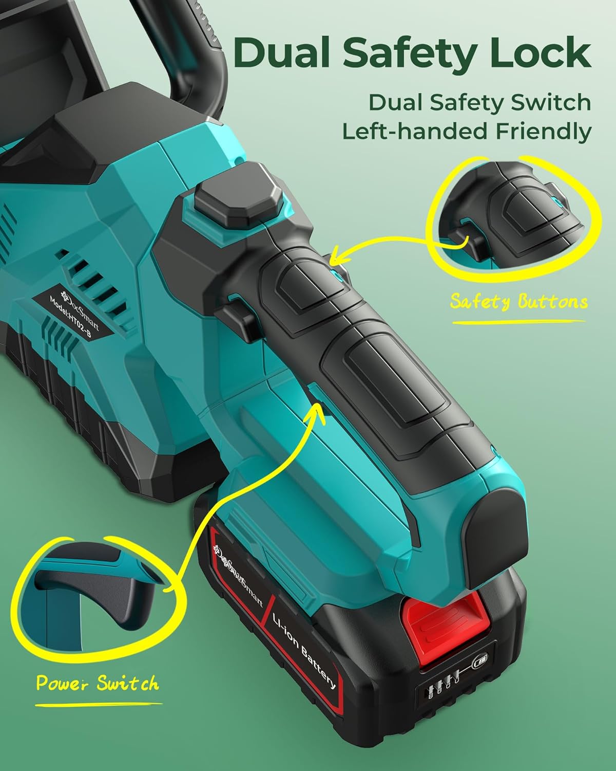 20'' Hedge Trimmer Cordless with 2pcs 4000mAh Battery, Electric Handheld Bush Clipper with Rechargeable Batteries, 3000RPM 180° Rotatable Head, 2/3'' Blade Gap