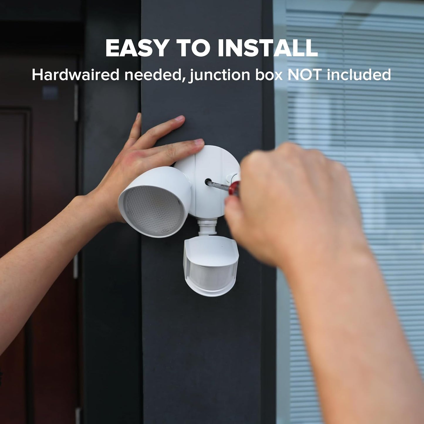 UME 2 Pack 32W 3500 Lumen LED Security Lights Motion Sensor Light Outdoor, 5000K Daylight, IP65 Waterproof, Dusk to Dawn, Motion Detector Flood Light for Garage, Yard, Porch-White