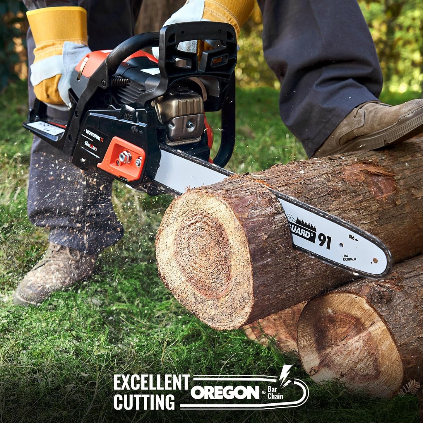 16" Chain Pitch: 3/8” Low Profile 57 Drive Links Replacement Chain For Electric Chainsaw Gas Chainsaw .050" Gauge