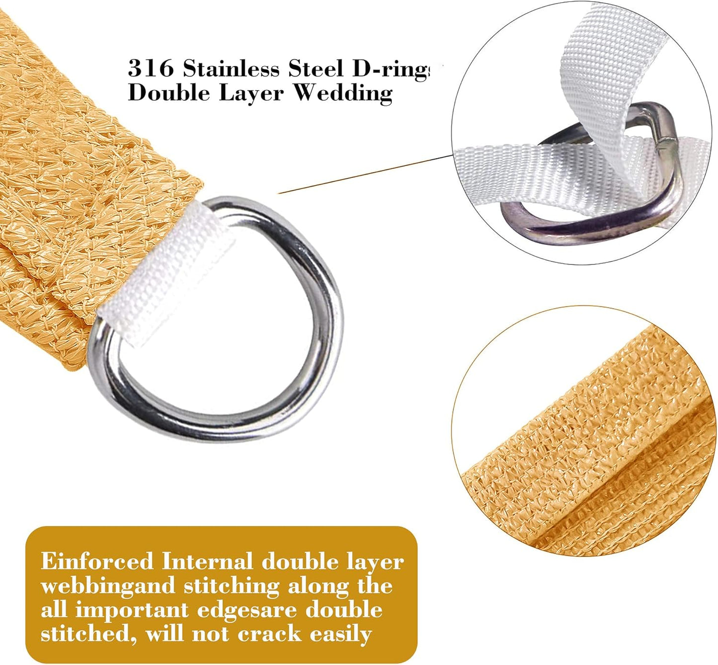 10' x 11' Sand Beige Rectangle Sun Shade Sail SSP1212 Canopy Durable Fabric UV Block Awning,We Make Custom Orders