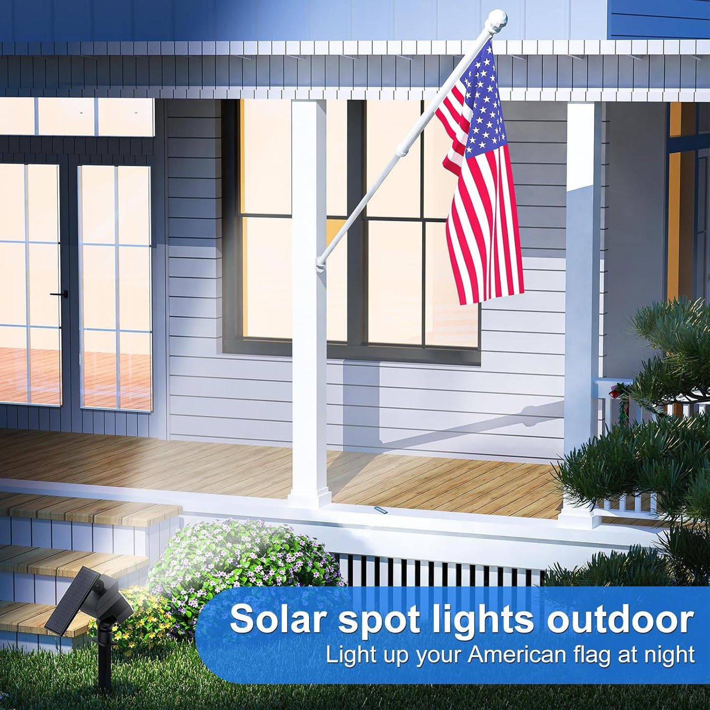 Solar Spot Lights Outdoor Waterproof IP67, 8 Pack - 50 LED Adjustable Solar Powered Landscape Spotlight with 3 Lighting Modes, Stake Light for Outside Yard Lawn Pathway Tree (Cool White)