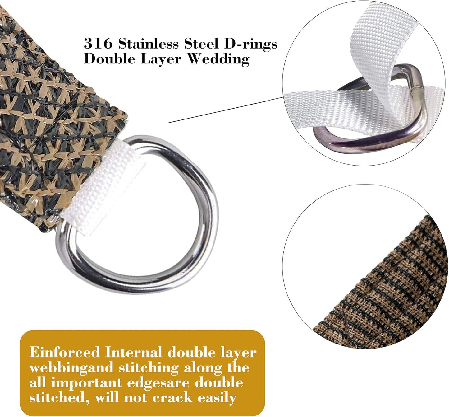 10' x 11' Brown Rectangle Sun Shade Sail SSP1212 Canopy Durable Fabric UV Block Awning,We Make Custom Orders