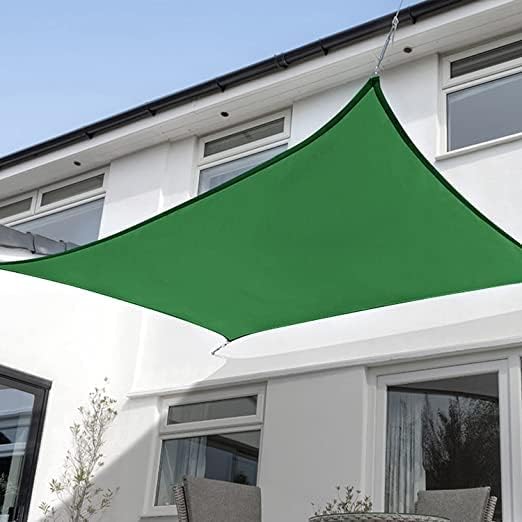 KANAGAWA 20'X22' Dark Green Custom Size Sun Shade Sail Rectangle UV Block Canopy Cover for Patio Backyard Lawn Garden Outdoor (Customized Available)