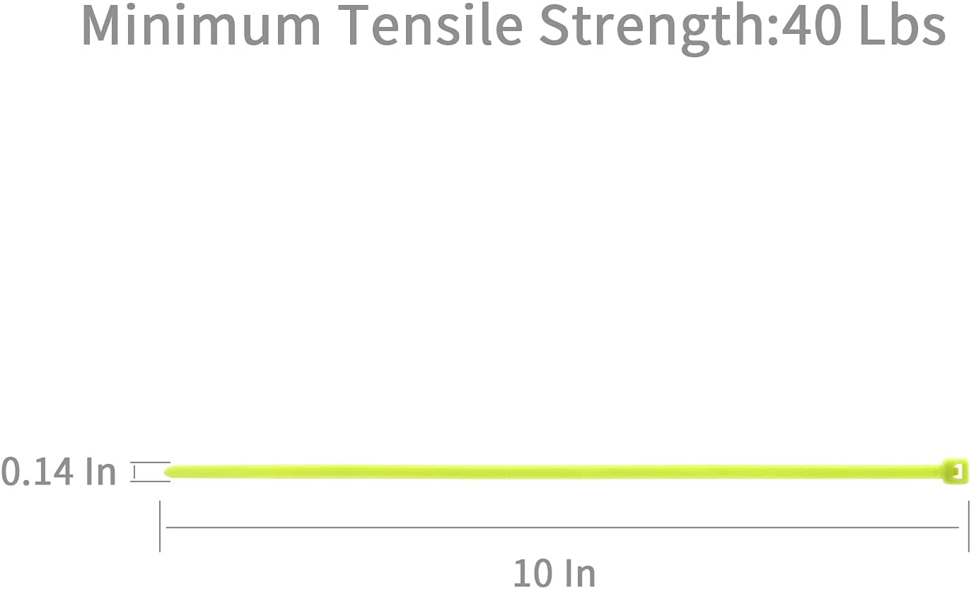 XINGO 10 Inch Cable Zip Ties (500 Pack), 40 Lbs Tensile Strength-Heavy Duty, Self-Locking Nylon Plastic Nylon Wire Ties for indoor and outdoor (Apple Green)
