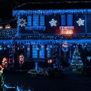 Dazzle Bright Fairy Lights Battery Operated, 2 Pack Total 40FT 120LED Silver Wire Waterproof Battery Operated String Lights, Christmas Decorations for Indoor Outdoor Bedroom Yard Decor, Blue