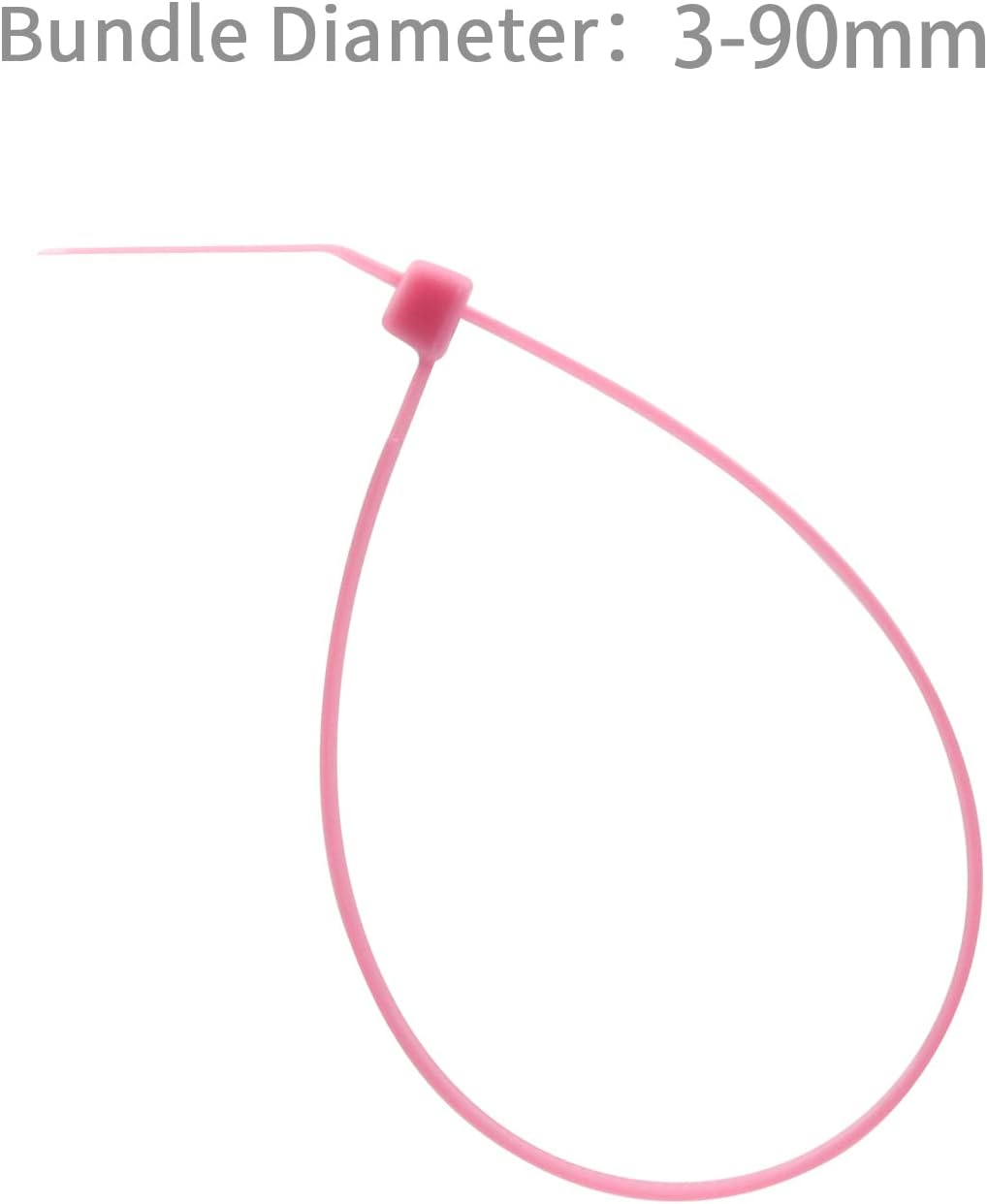 XINGO 100PCS Cable Zip Ties Heavy Duty, Premium Nylon Plastic Wire Ties with 50 Pounds Tensile Strength, Self-Locking Black Nylon Zip Ties for Indoor and Outdoor (14 inch, Pink)
