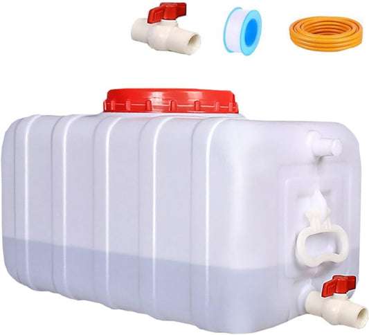 Portable Water Tank Water Storage Tank for Camping with Spigot Hose Plastic Water Container Water Storage Container for Emergency Water Storage Hiking Outdoor(Size:40gallon / 150L)