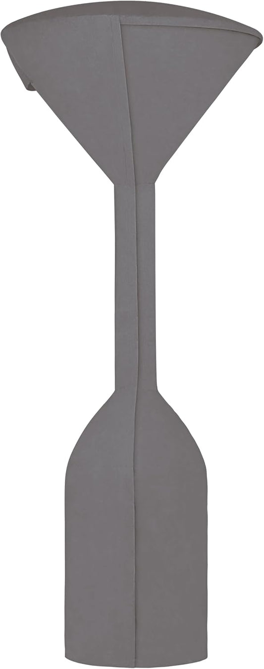 Easy-Going Stand-Up Patio Heater Cover with Zipper and Storage Bag, Waterproof Outdoor Heater Cover Dustproof, UV-Resisant, Wind-Resistant (95" H x 34" D x 19" B, Grey)