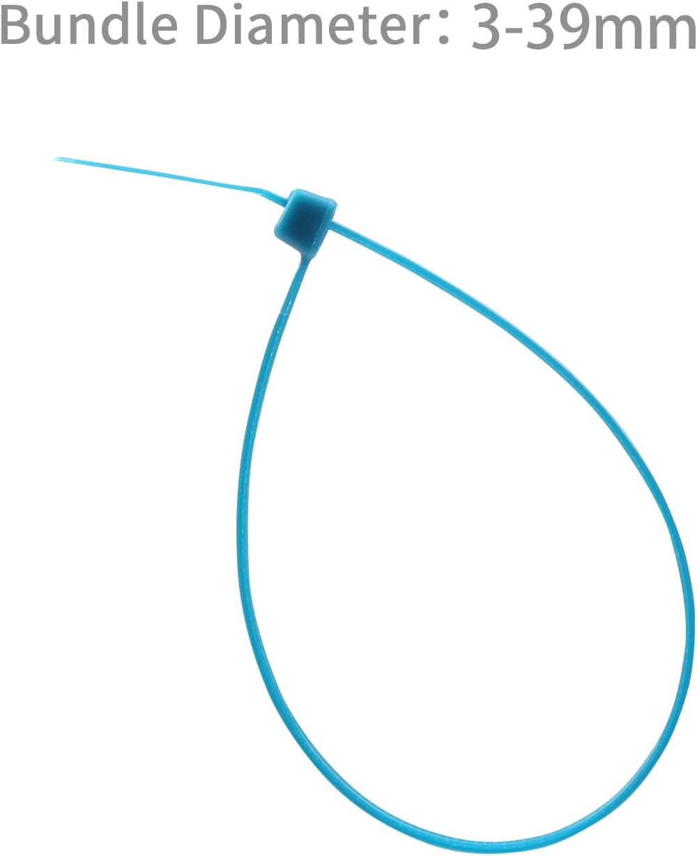 XINGO 100PCS Cable Zip Ties Heavy Duty, Premium Nylon Plastic Wire Ties with 50 Pounds Tensile Strength, Self-Locking Black Nylon Zip Ties for Indoor and Outdoor (6 inch, Blue)