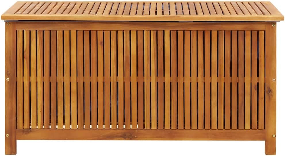 vidaXL Outdoor Storage Box - Wooden Deck Cabinet for Patio/Garden with Water-Resistant Lining, Farmhouse Style