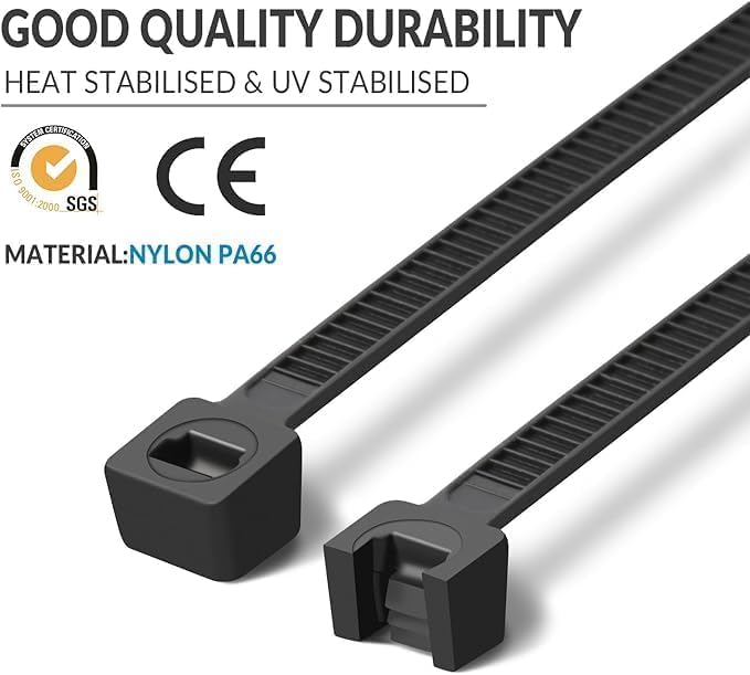 XINGO 10 Inch Green Zip Ties Heavy Duty 100 Pack, 120 LBS Tensile Strength, Premium Nylon Cable Wire Ties, Self-locking Plastic Ties for Indoor and Outdoor Use