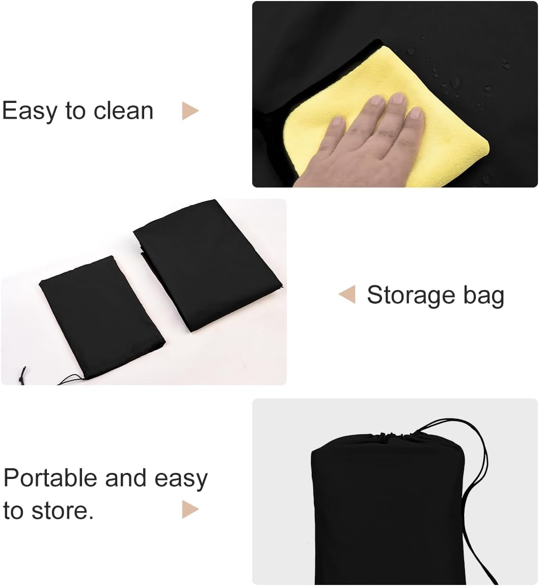 Vailge Patio Heater Covers with Zipper and Storage Bag,Heavy Duty 600D Oxford Waterproof Outdoor Heater Cover Wind-Resistant Dustproof UV-Resistant,Black,89'' Height x 33" Dome x 19" Base,2 Pack