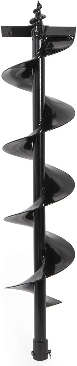 XtremepowerUS Replacement Auger Bit 6" inch for Post Holes Earth Digger Planting Drill Fence Hole Maker Machine Shaft Size 3/4"