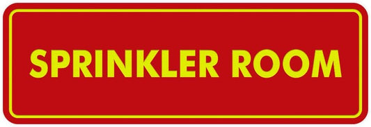 Signs ByLITA Standard Sprinkler Room Sign (Red/Yellow) - Large