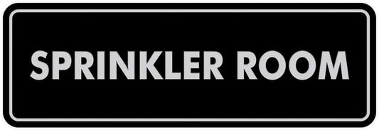 Signs ByLITA Standard Sprinkler Room Sign (Black/Silver) - Small