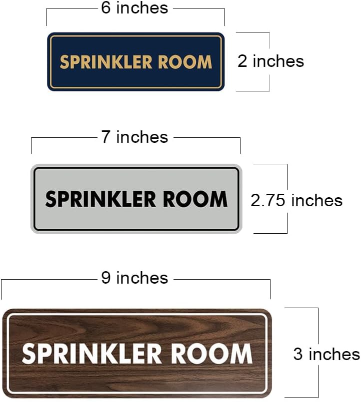 Signs ByLITA Standard Sprinkler Room Sign (Blue) - Small