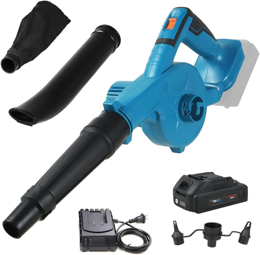 NEWONE Small Leaf Blower Cordless Compatible with Makita 18V Battery,157MPH/64CFM Lightweight Mini Hand Electric Leaf Vacuum for Lawn Care with Battery and Charger,2 Speed