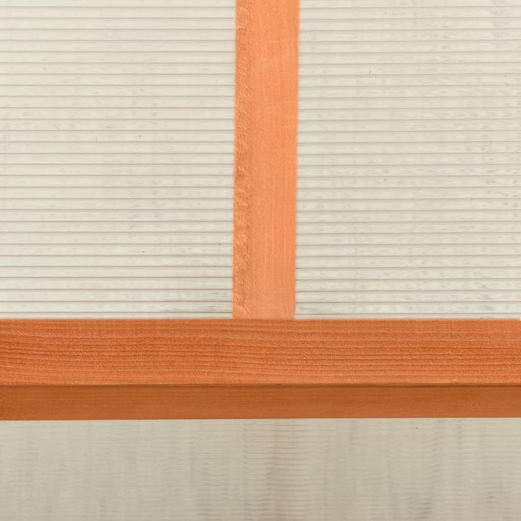 Solid Firwood Garden Portable Wooden Greenhouse, Raised Flower Planter with Open Bottom, Mini Greenhouse Cabinet for Outdoor Indoor Use 39.4"x25.6"x15.7"/Brown