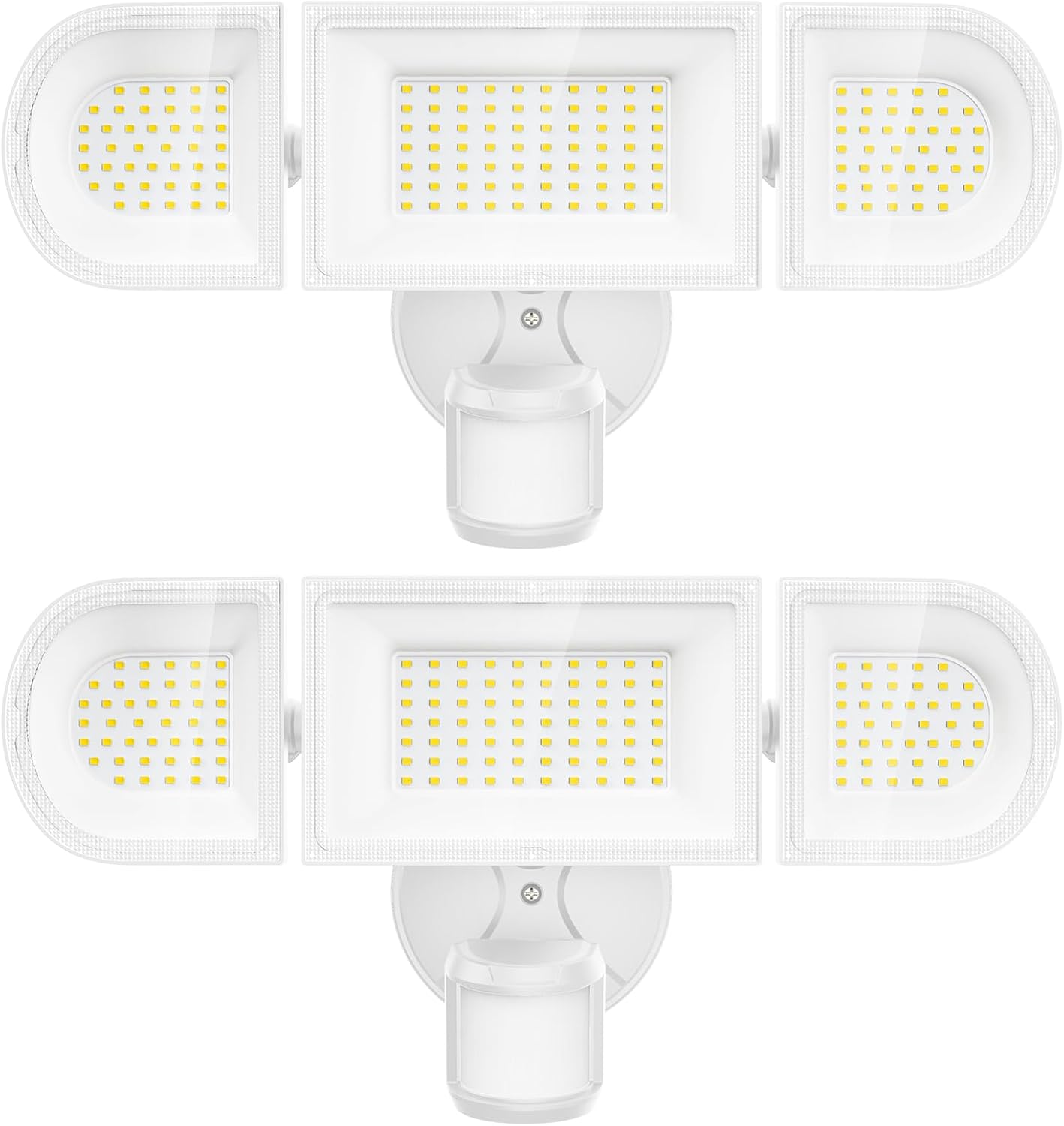 150W Motion Sensor Lights Outdoor for Outside, 15000LM LED Flood Lights Outdoor Wired Dusk to Dawn, Exterior Security Floodlight Fixture Waterproof IP65, Outdoor Lighting for House, Garage 2 Pack