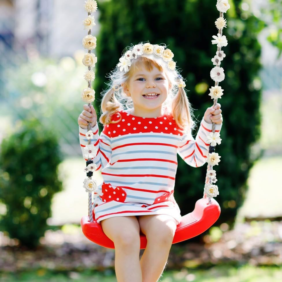 Faux Flower Heads Small Silk Artificial Flower DIY Fake Mini Flowers Rose Daisy Multicolor Flowers Craft Supplies for Wedding Party Wreath Graduation Season Party Home Decor (45, White)