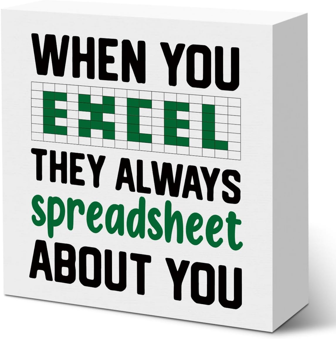 Accountant Quote Wooden Box Sign, Office Sign Desk Decorative Wooden Signs, Humorous Office Decor for Desk Shelf Tabletop Counter, Accountant Gifts For Coworker Friend