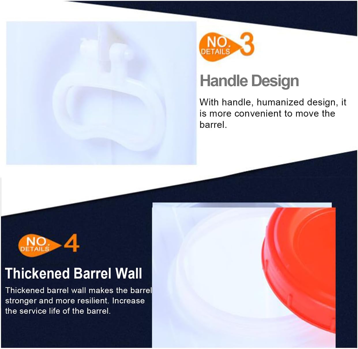 Large Capacity Water Container with Spigot Hose, Portable Water Storage Tank 52.8 Gallon No Leakage Camping Water Carrier for Emergency Vehicle Car Outdoor Hiking Picnic(Size:50L/13.2Gal)