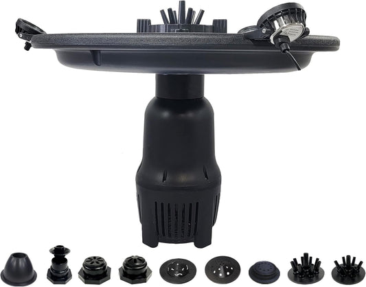 HALF OFF PONDS Floating Fountain – 1 HP Pond Aerator, 100' Cord – 15,000 GPH Water Pump – 13 Spray Patterns - White LED Lights – Energy-Efficient - for Large Ponds, Lakes & Water Gardens