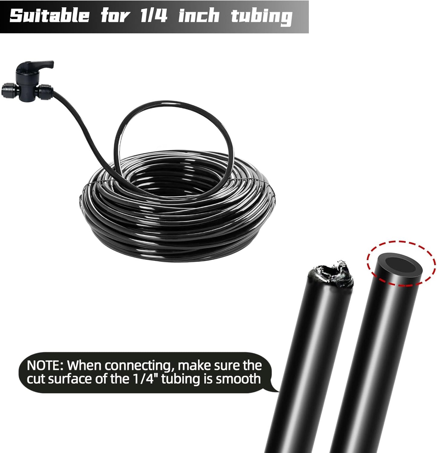 10 Pack Quick Connect 1/4" Drip Irrigation Shut Off Valve, Universal Drip Irrigation Tubing Coupling Valve, Leak Free Connector Locking Fitting for Sprinkler or Drip Irrigation System