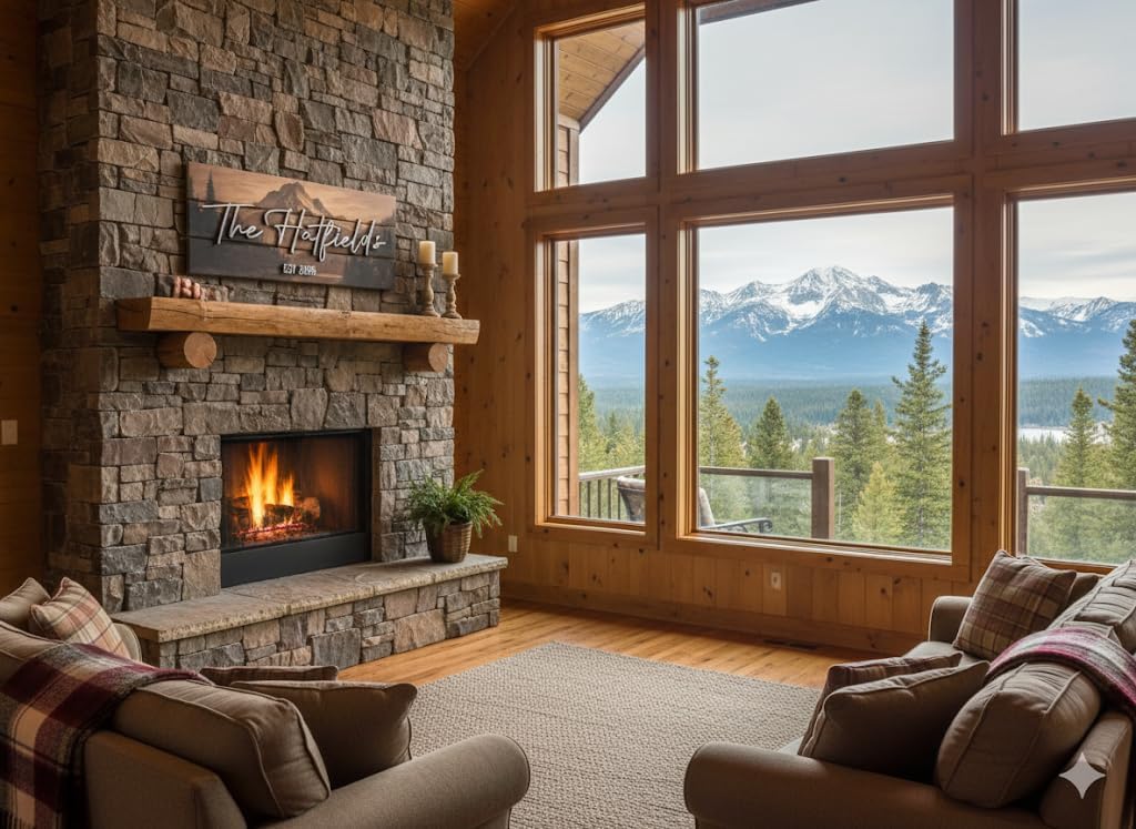 Personalized Custom Wood Name Sign for Home, Office, Nursery, Wedding, Babby Shower, Modern Rustic, Plywood, Small