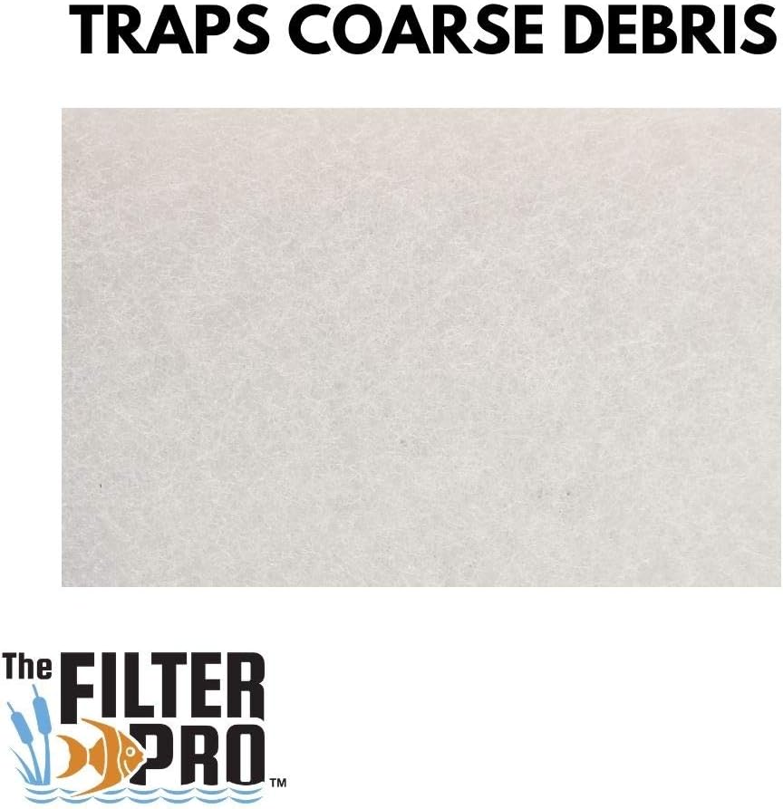 Beige Coarse Filter Media, 2" Thick, 28" x 72" Roll, Perfect for Aquariums, Ponds or Water Gardens, Made in USA