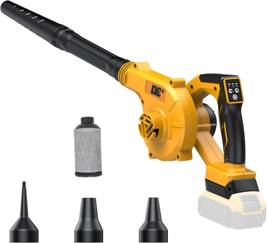 DeForce Electric Leaf Blower Cordless for Dewalt 20v Max Battery, 4 in 1 Blower, 3 Speed Modes, 190 MPH, Battery Powered Leaf Blower w/Extended Tube for Leaves, Lawn Care, Patio, Dust(Bare Tool Only)