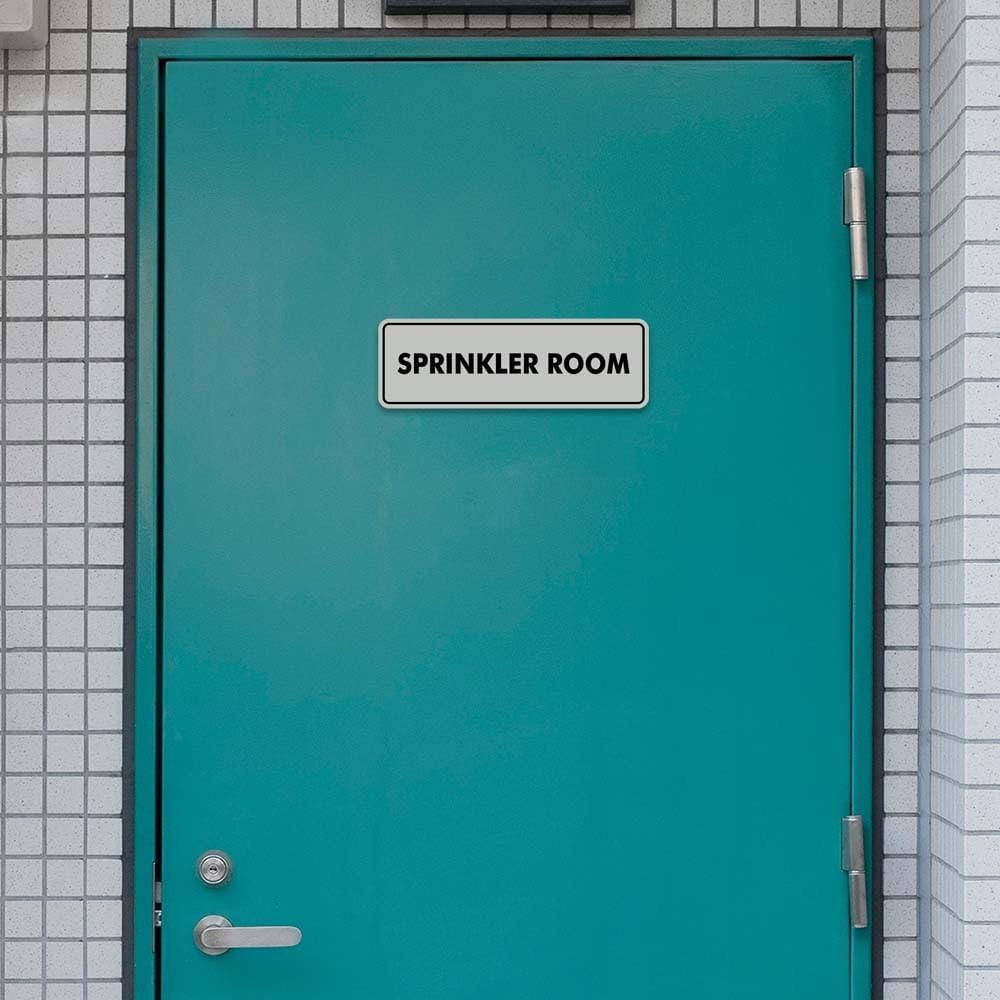 Signs ByLITA Standard Sprinkler Room Sign (Red/Yellow) - Medium 2 Pack