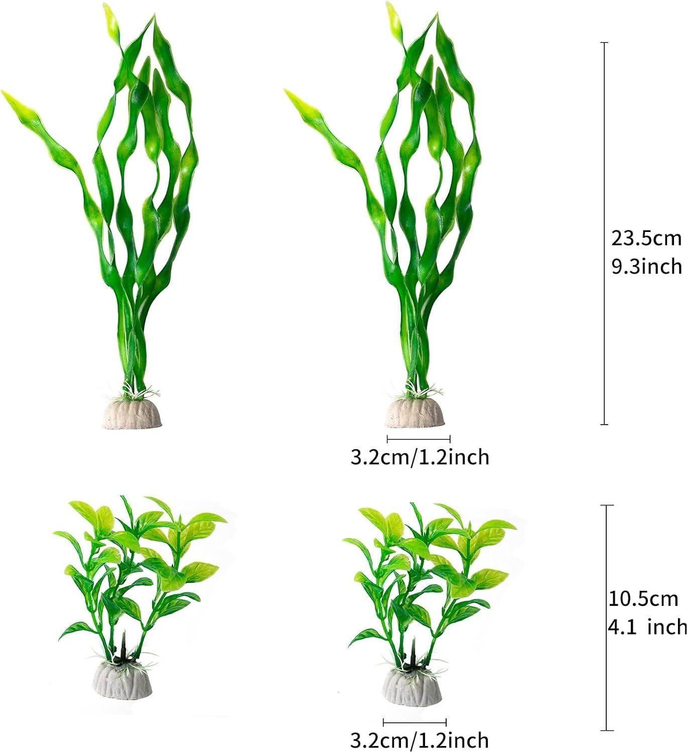 COMSUN 25 Pack Artificial Aquarium Plants, Small Size 4 inch Approximate Height Fish Tank Decorations Home Décor Plastic Yellow