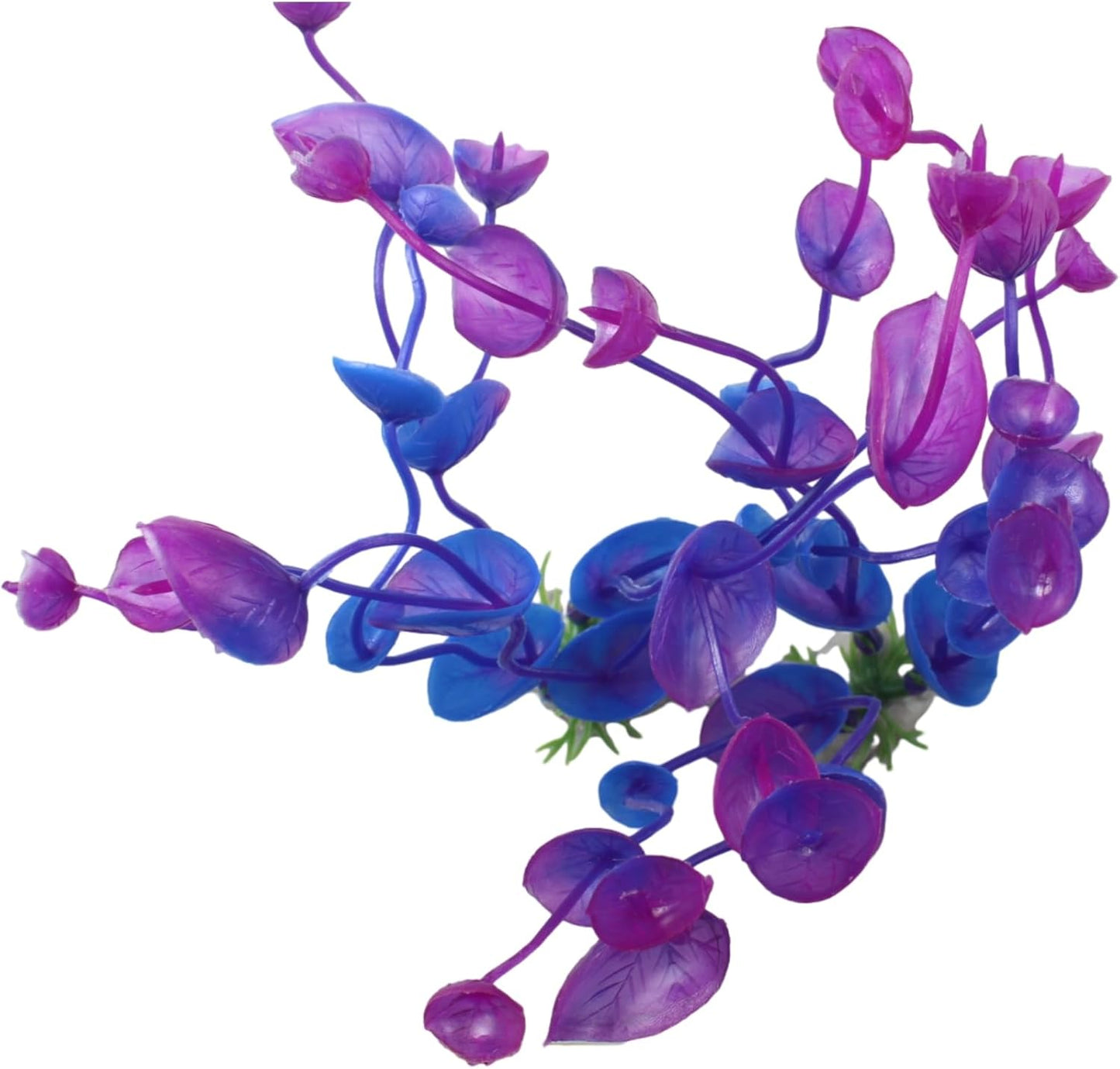 4 Pcs Green Artificial Plastic Plants Fish Tank Plants Fish Aquarium Decoration (Purple)