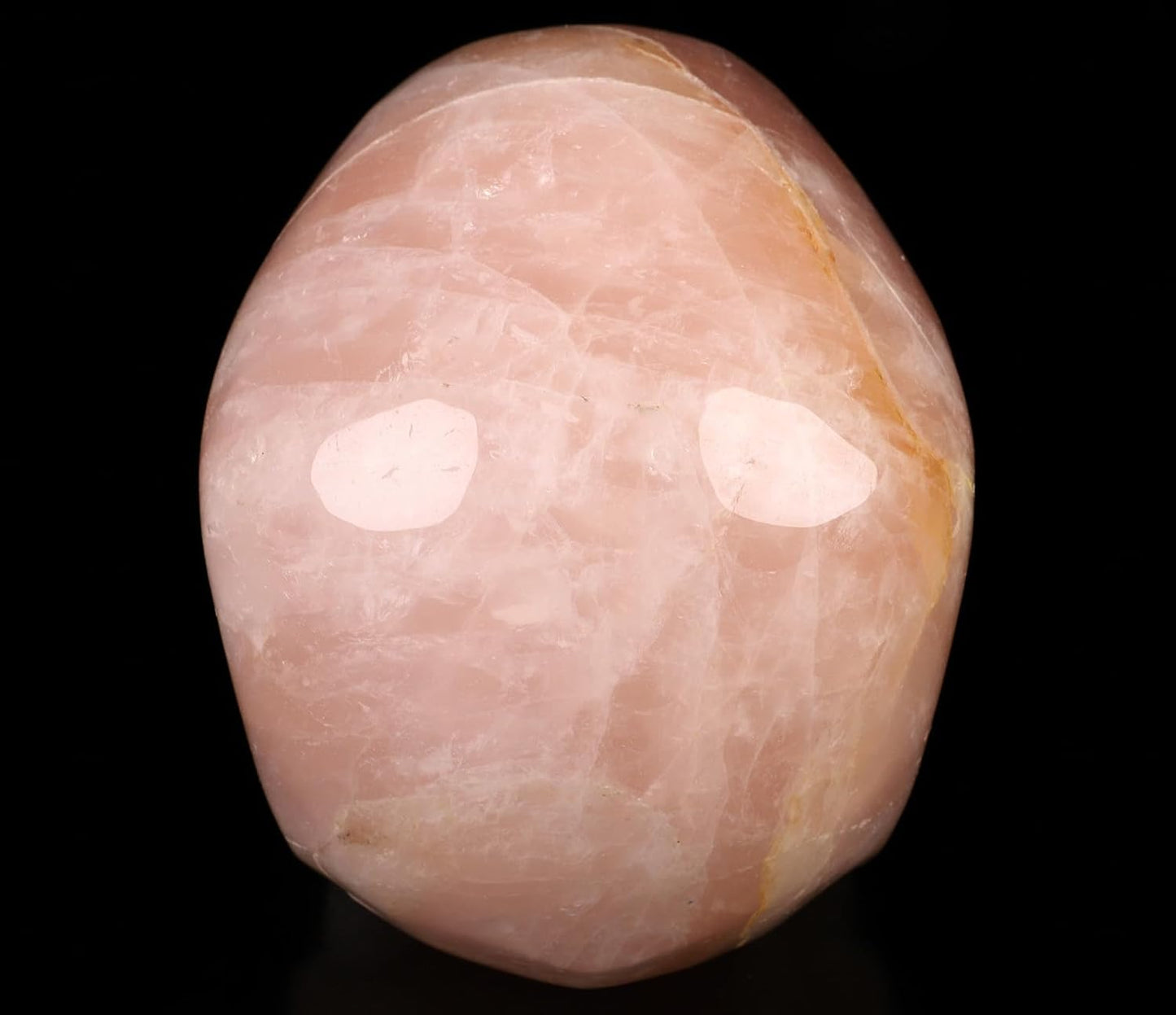 Skullis 5.0" Rose Quartz Hand Carved Crystal Skull, Super Realistic, Crystal Healing, Hand Carved Gemstone Fine Art Sculpture, Reiki Healing Stone Statue.2834