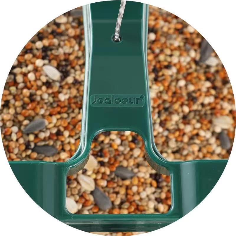 Bird Feeders for Outdoors Hanging Bird Feeder Wild Birds Seed, Green