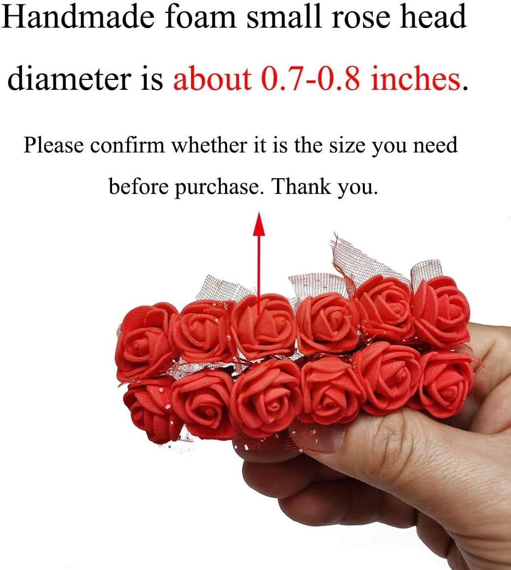 Foam Rose Fake Flowers for Crafts 144 pcs 2 cm Mini Wreaths Artificial Flower Bouquet Multicolor Rose Flower Wedding Scrapbooking Decoration Rose Fake Flower(Gray)