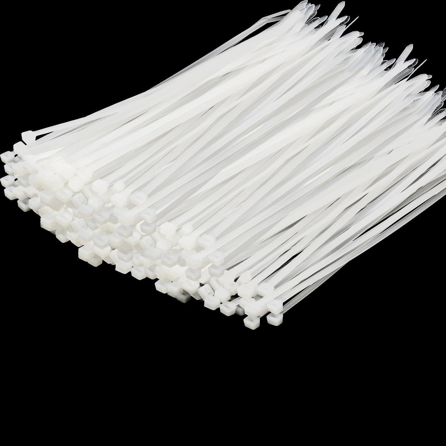 14 Inch Zip Ties White 1000 PCS, 40 Lbs- Heavy Duty Tensile Strength, Nylon PA66 UV Resistant Cable Ties for Indoor and Outdoor Use - Ideal for object bundling and fastening
