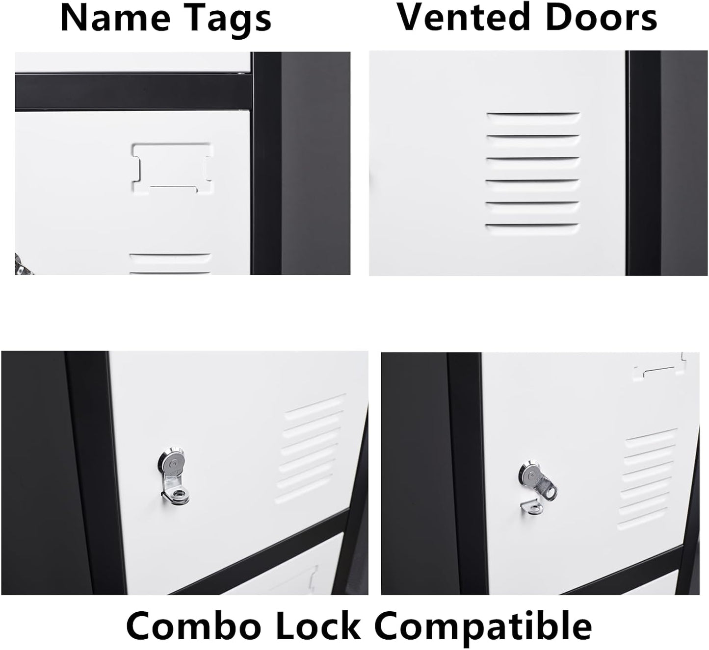 71" Heavy-Duty Steel Locker Cabinet (6-Door 6-Tier) - Secure Storage for School Lockers, Office Employee, Gym & Home Organization - Industrial Metal Lockers