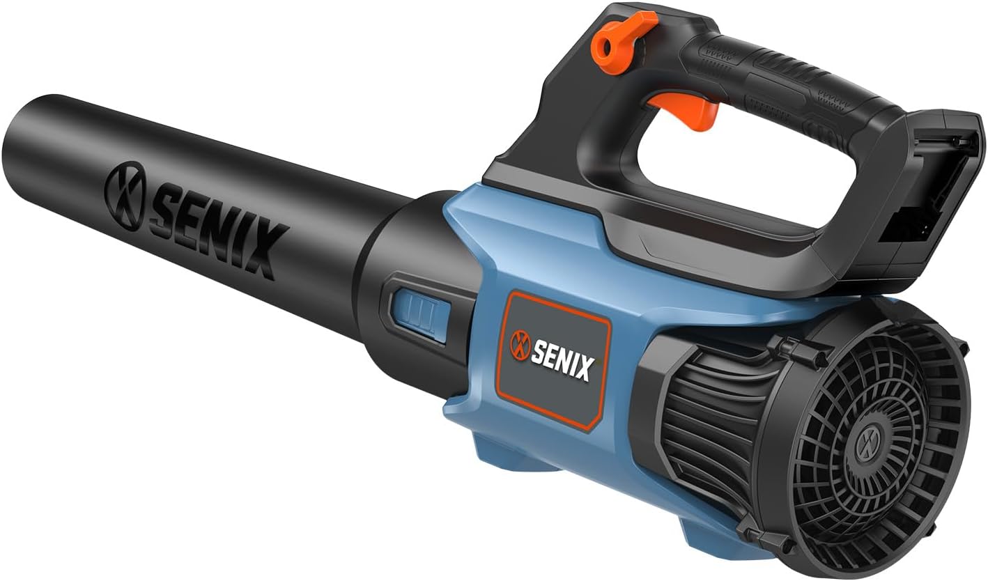SENIX 20V Max Leaf Blower, Cordless, Brushless, Handheld, Up to 350 CFM and 80 MPH, 2 Speed Mode, Cruise Control, Lightweight, Tool Only, Battery and Charger Not Included(BLAX2-M-0)