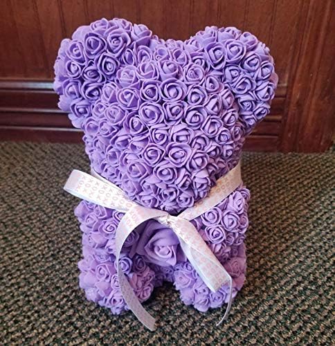 144 Pcs Mini Fake Rose Flower Heads Artificial Flower Foam Rose Real Touch Roses Flower Heads for DIY Wedding Bouquets Centerpieces Arrangements Party Baby Shower Home Decor (Light Purple)