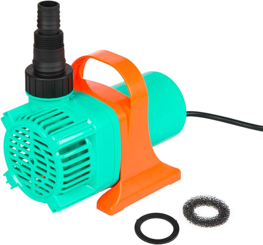 1/3HP Pond Pump, 3300GPH Waterfall Pump with Protective Mesh Filter for Koi Pond Pool Waterfall Fountains Fish Tank and Aquarium…