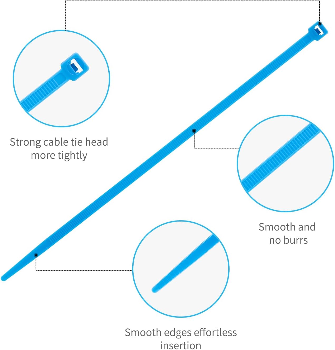 8 Inch Gold Zip Tie 1000 PCS, 40 Lbs - Small to Medium Zip Tie, Nylon PA66 UV Resistant Cable Tie Heavy Duty for Indoor and Outdoor Use - Ideal for bundling and securing objects