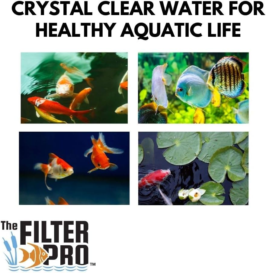 Beige Coarse Filter Media, 2" Thick, 12" x 12" Pads, 5 Pack, Perfect for Aquariums, Ponds or Water Gardens, Made in USA
