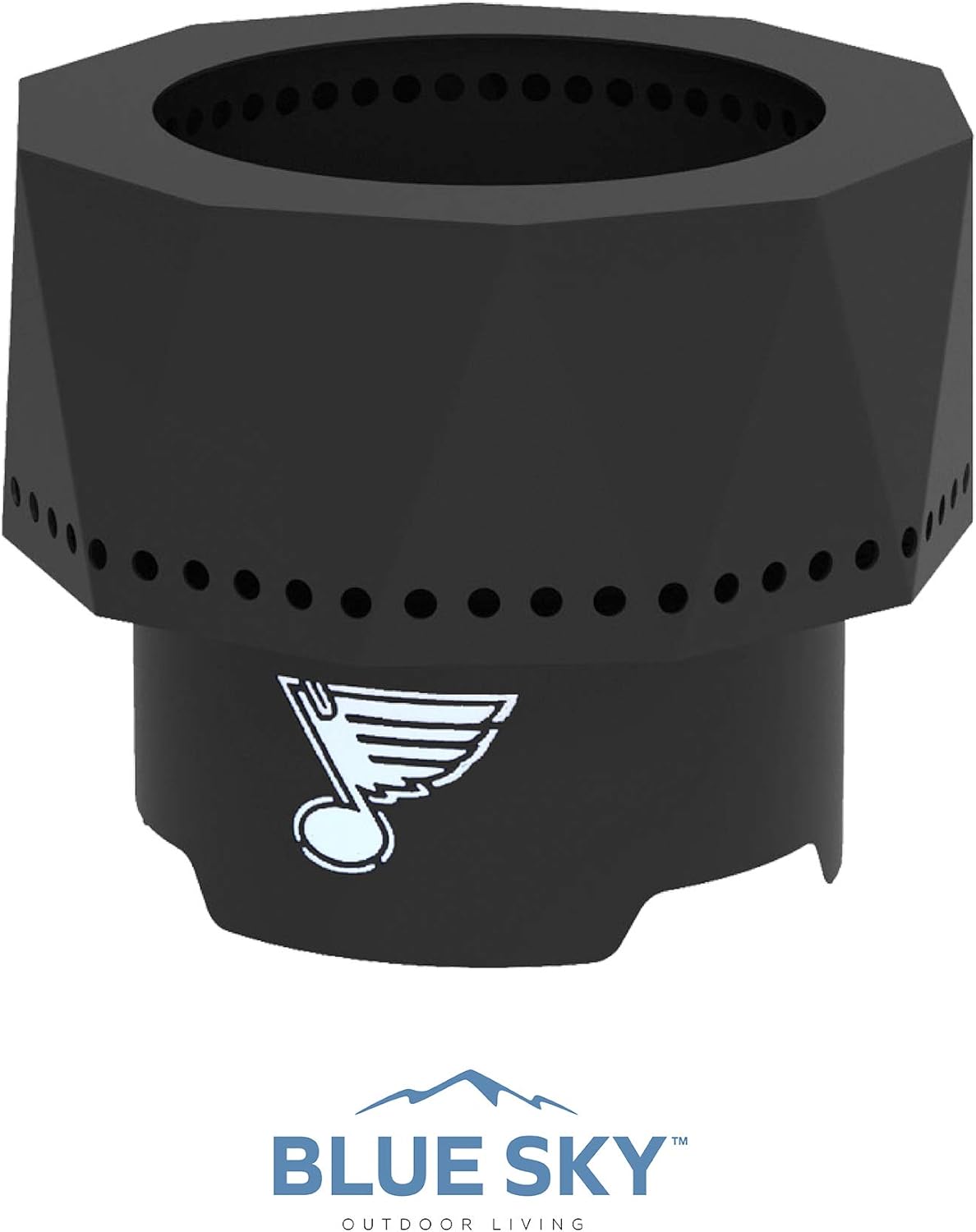 Blue Sky Outdoor Living NHL Columbus Blue Jackets Ridge Portable Steel Smokeless Fire Pit with Carrying Bag, Firewood and/or Wood Pellet Burning