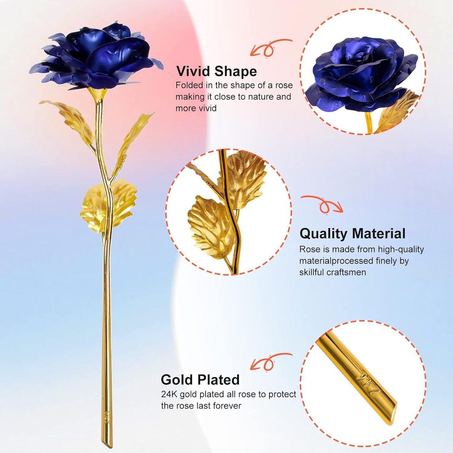 Mothers Day Mom Gifts for Women Birthday Gifts for Women Galaxy Rose Glass Flowers Forever Eternal Roses Artificial Flowers Gifts for Grandma Wife Daughter