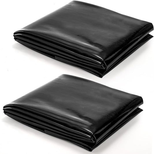 yarlung 2 Pack 4x7 Feet Pond Liner, 20 Mil Small Pond HDPE Mat Black KOI Pond Liner for Fish Ponds, Waterfall, Garden Fountains